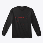 I'M Walking On Sunshine Design Red And Black Typography Design for
