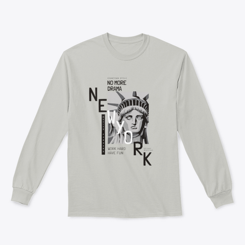 New York slogan with liberty statue face illustration print design
