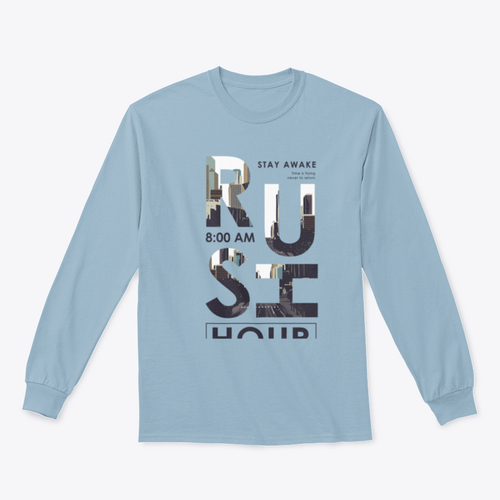 Rush hour slogan T shirt Design