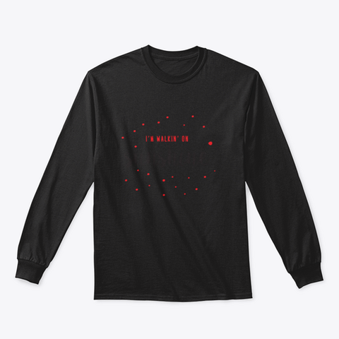 I'M Walking On Sunshine Design Red And Black Typography Design for